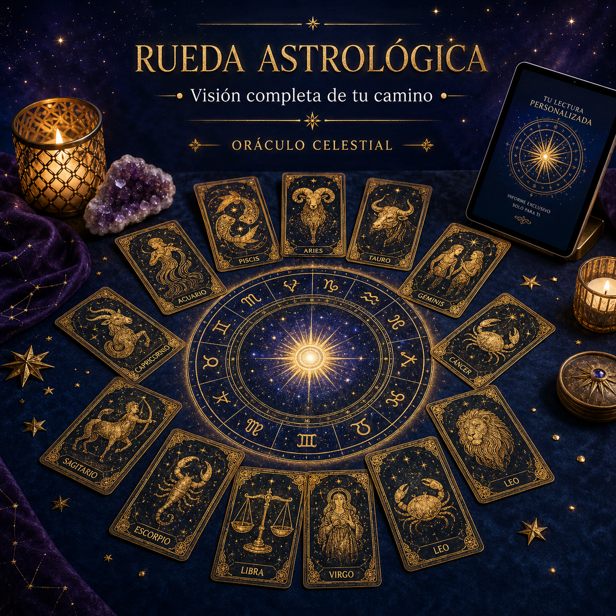 Mockup de la Rueda Astrológica